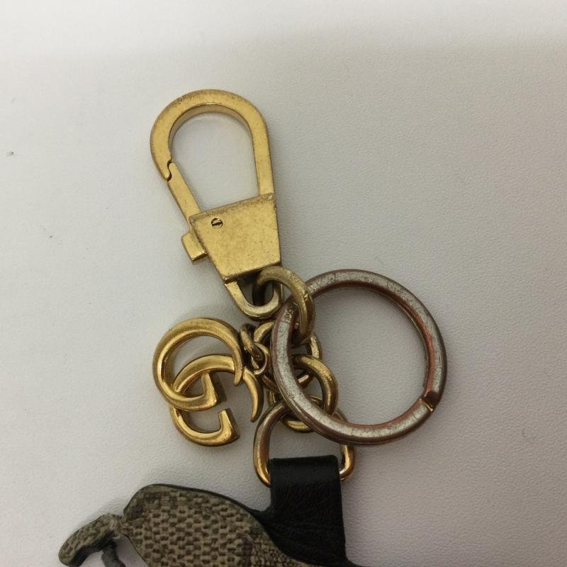 グッチ GG Suprems Snake Sheped Key Ring キング スネーク キーリング PVCキャンバス キーホルダー - ロゴ、文字_画像6