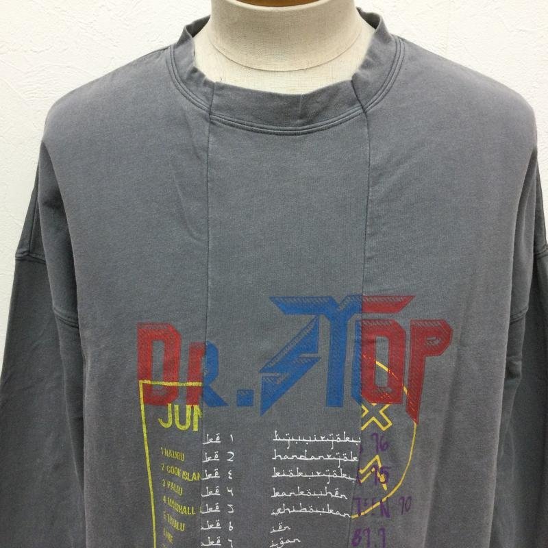 古着 LIBEIRO リベイロ Dr.STOP C211906 リメイク加工 ヴィンテージ加工 ロゴプリント 長袖Ｔシャツ ロンTEE 609 S 灰 / グレー