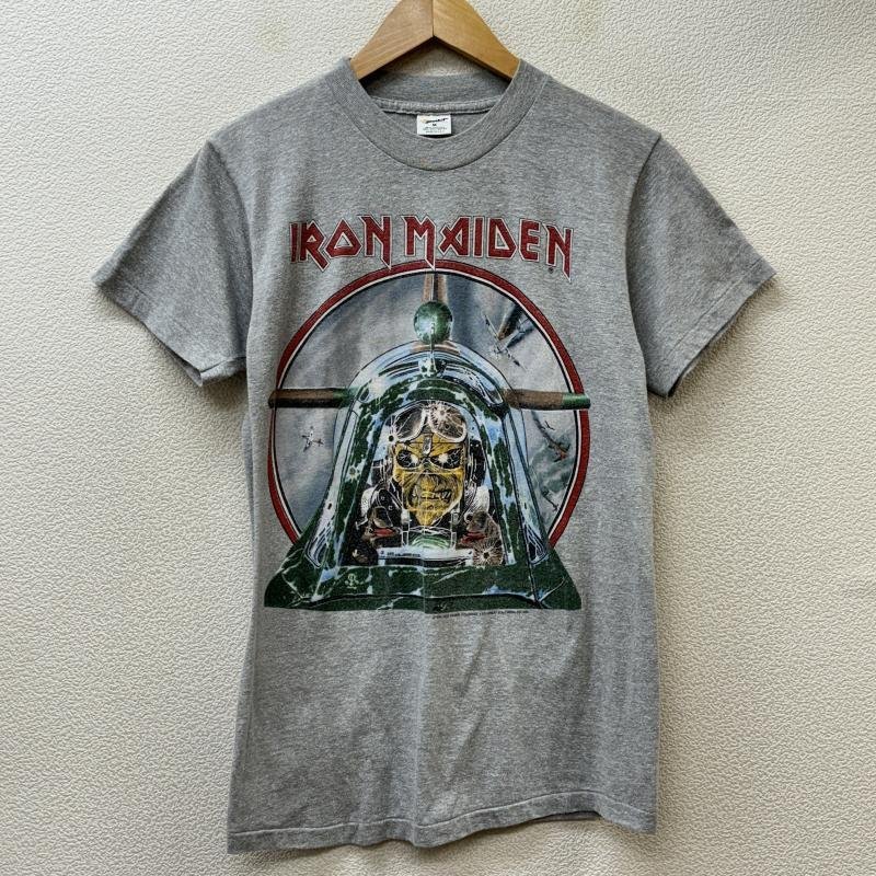 古着 84年 IRON MAIDEN アイアンメイデン Aces High ROCK ITボディ バンド Tシャツ Tシャツ M 灰 / グレー