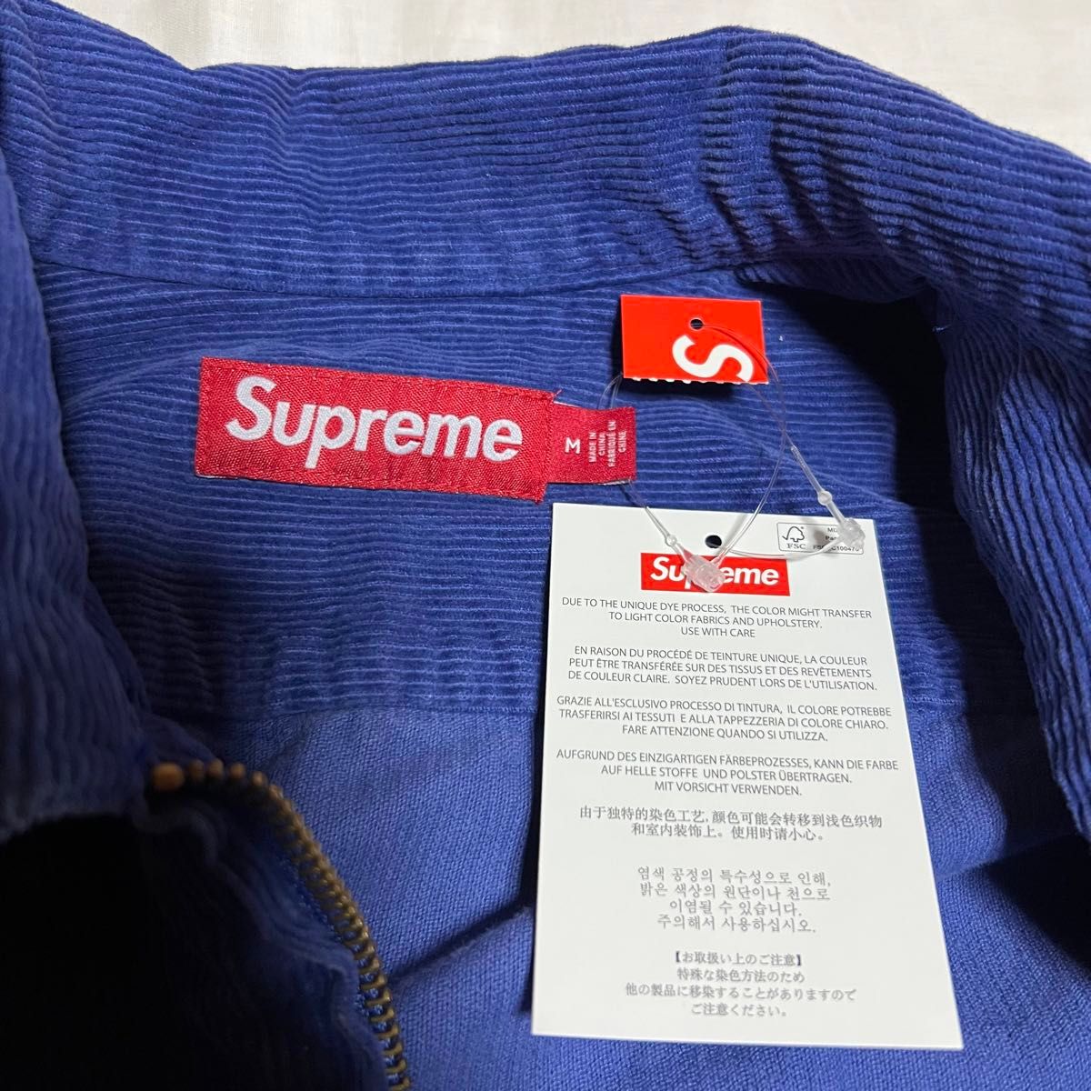 Supreme Washed Corduroy Zip Up Shirt Blue M|Yahoo!フリマ Supreme Washed Corduroy Zip Up Shirt Blue M|Yahoo!フリマ