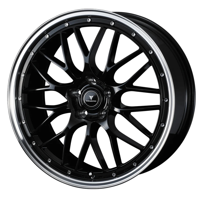 カローラクロス 10系 ホイール4本セット NOVARIS ASSETE M1 BLACK/RIM POLISH 18インチ 8J+42 5H-114.3