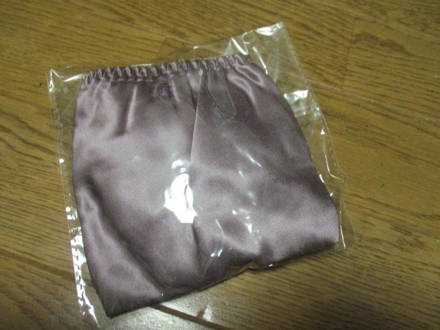 未使用　サテンシルク１００％つぼみパンティ　Ｌ　紫　3枚1800円~_画像1