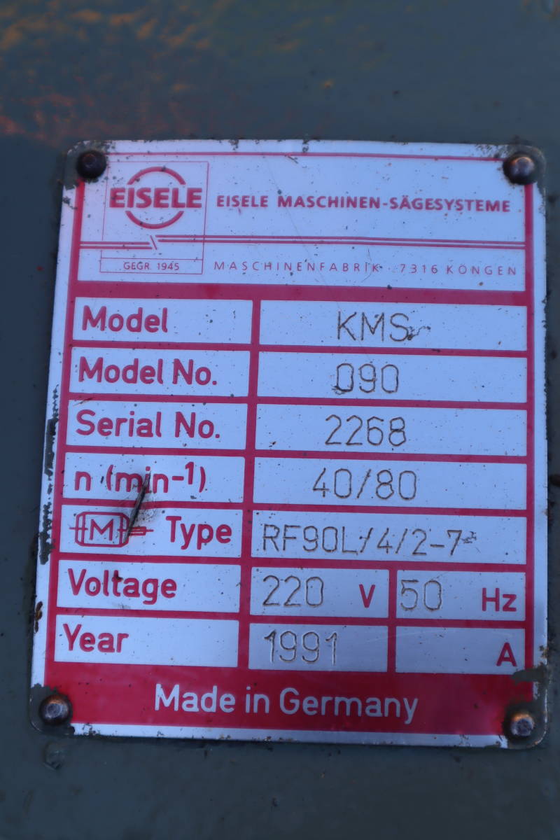 メタルソー EISELE KMS 280 三相200V 動作確認済 即決価格|跨買 メタルソー EISELE KMS 280 三相200V 動作確認済 即決価格|跨買
