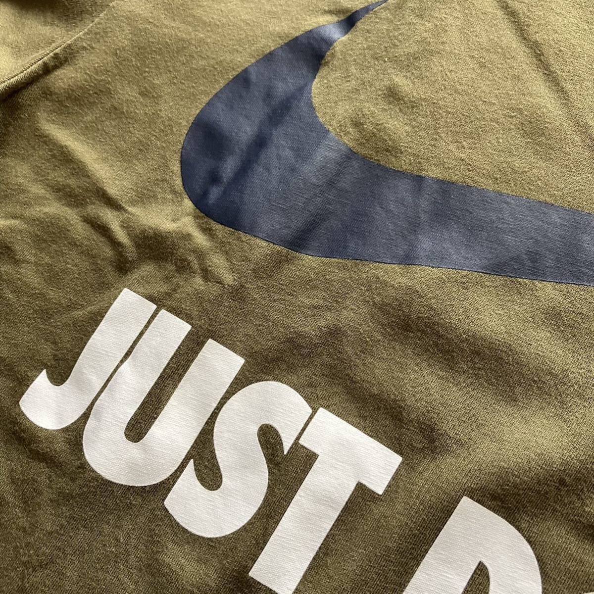 NIKEナイキ JUST do it半袖Tシャツ カーキアメカジ古着◆メンズM_画像2