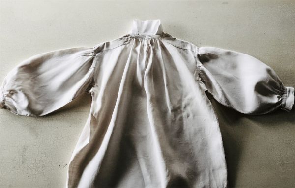 19世紀 フランス 手織リネン 歓喜と清貧の画家へ ファーマーナイトシャツ アンティーク ワークシャツ ワンピース ヴィンテージ 麻 アトリエ_画像5