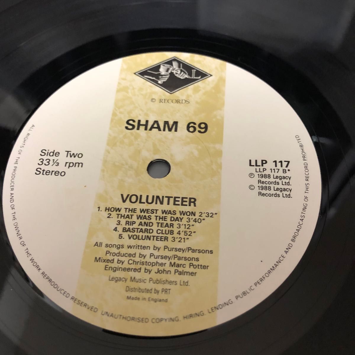 レコード LP SHAM69 VOLUNTEER