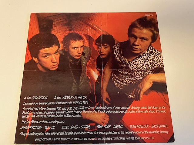 SEX PISTOLS submission/anarchy in tha u.k. アナログレコード　イエロー盤　パンク天国_画像2