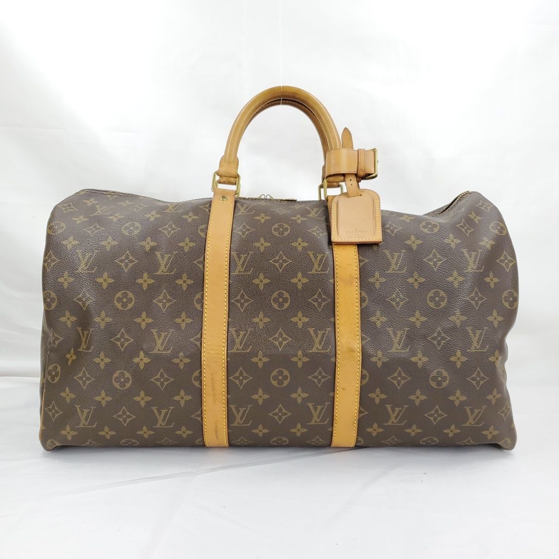 ルイヴィトン　ボストンバッグ　キーポル50　モノグラム　ネームタグ　ポワニエ　M41426　LOUIS VUITTON　中古　◆3111/藤枝インター店