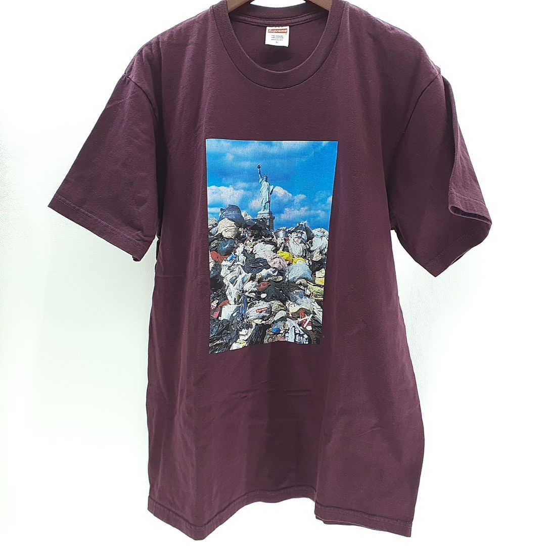 シュプリーム プリントＴシャツ 自由の女神 メンズ サイズＬ パープル WOOSTER合同会社 USA製 Supreme ◆3105/高林店 ST