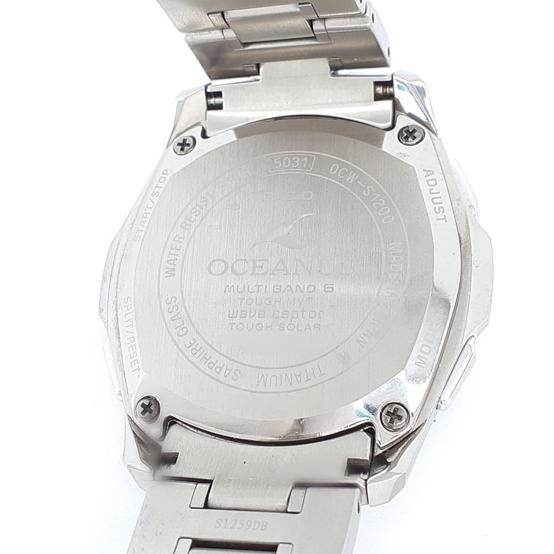 カシオ オシアナス OCW-S1200 全体に小傷・スレ有り ソーラー電波 メンズ 腕時計 CASIO OCEANUS ◆3105/高林店 ST_画像5
