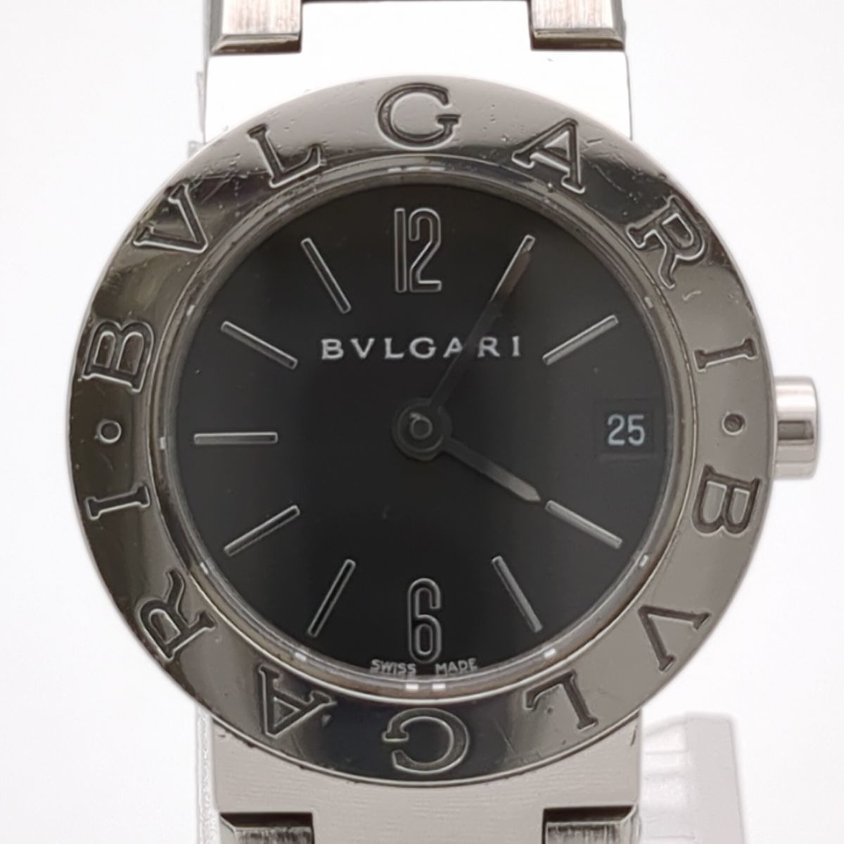 ブルガリ　ブルガリブルガリ　BB23SS　クォーツ　SS　黒　レディース　腕時計　BVLGARI　中古　◆3111/藤枝インター店