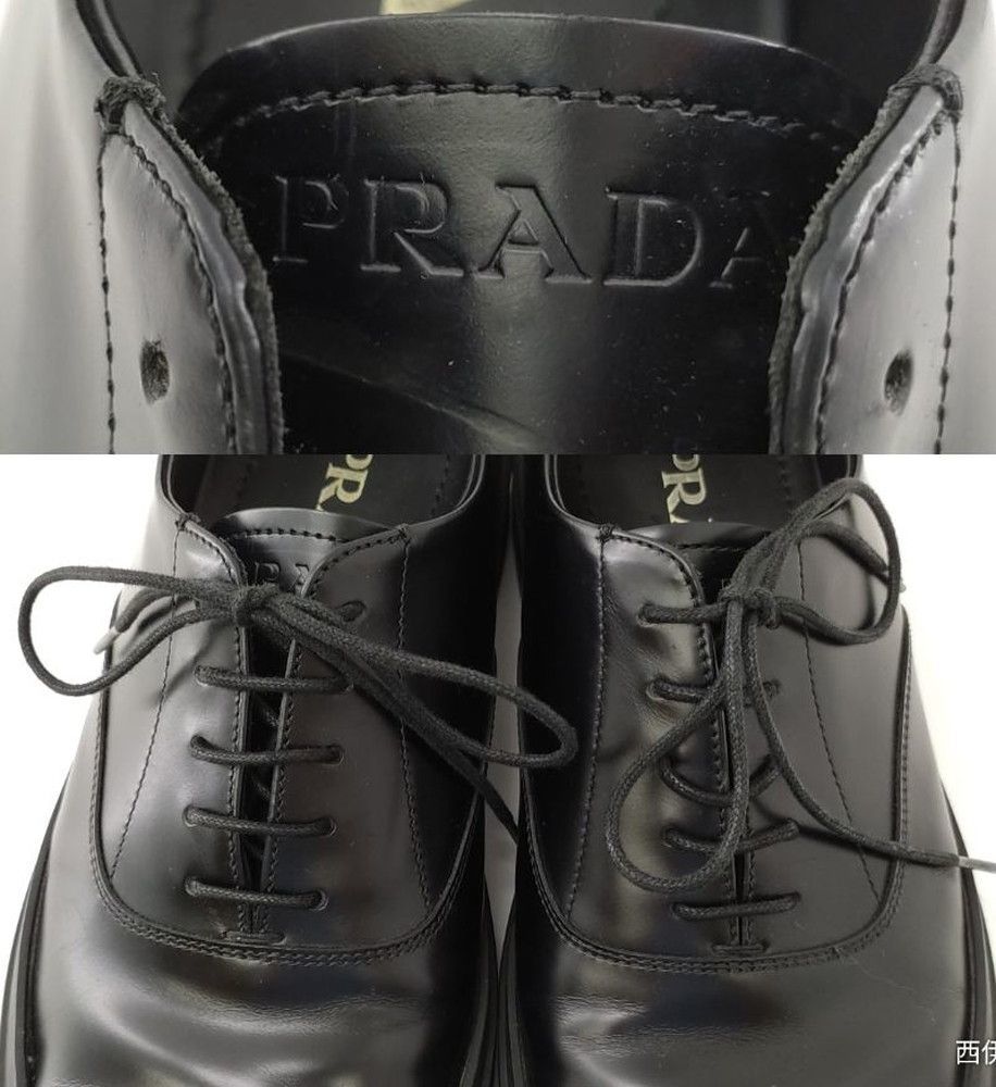 PRADA メンズ ラバーキャップトゥレースアップシューズ ブラック 2016年モデル プラダSIZE 6(25cm) ◆3101/西伊場店_画像7