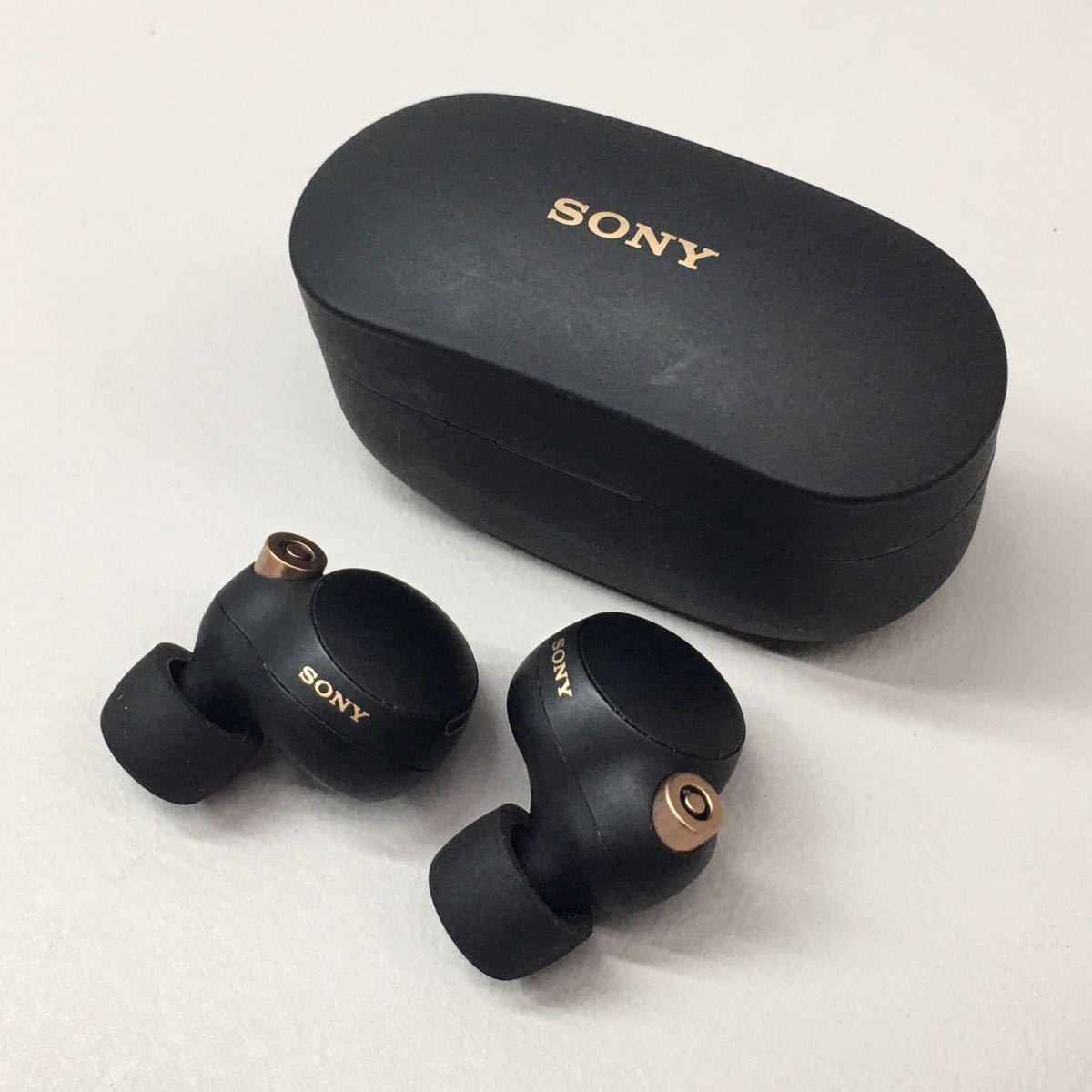 SU■ SONY ソニー ワイヤレス ノイズキャンセリング ステレオヘッドセット WF-1000XM4 黒 ブラック ワイヤレスイヤホン Bluetooth_画像1