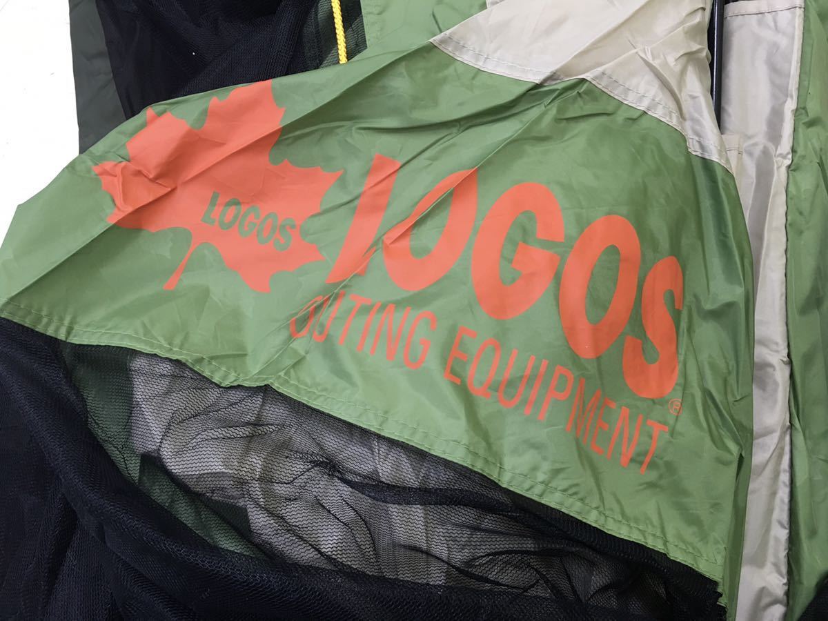 SU■④ LOGOS ロゴス クイックスクリーン 収納袋付き N3027-J グリーン 緑系 タープ テント キャンプ アウトドア レジャー 中古品_画像5