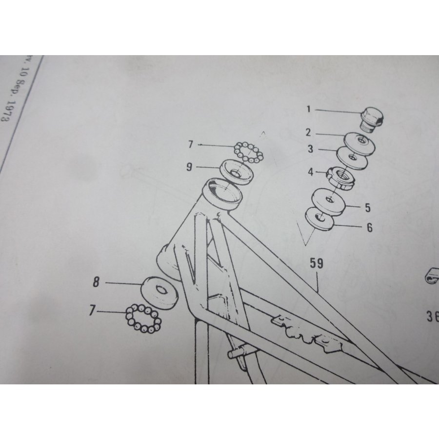 Z1 Z2 KZ900 KZ1000 Z750F Z400FXその他用 純正 ステム ベアリング コーン 下 ワッシャー (1)”R5.3_画像3