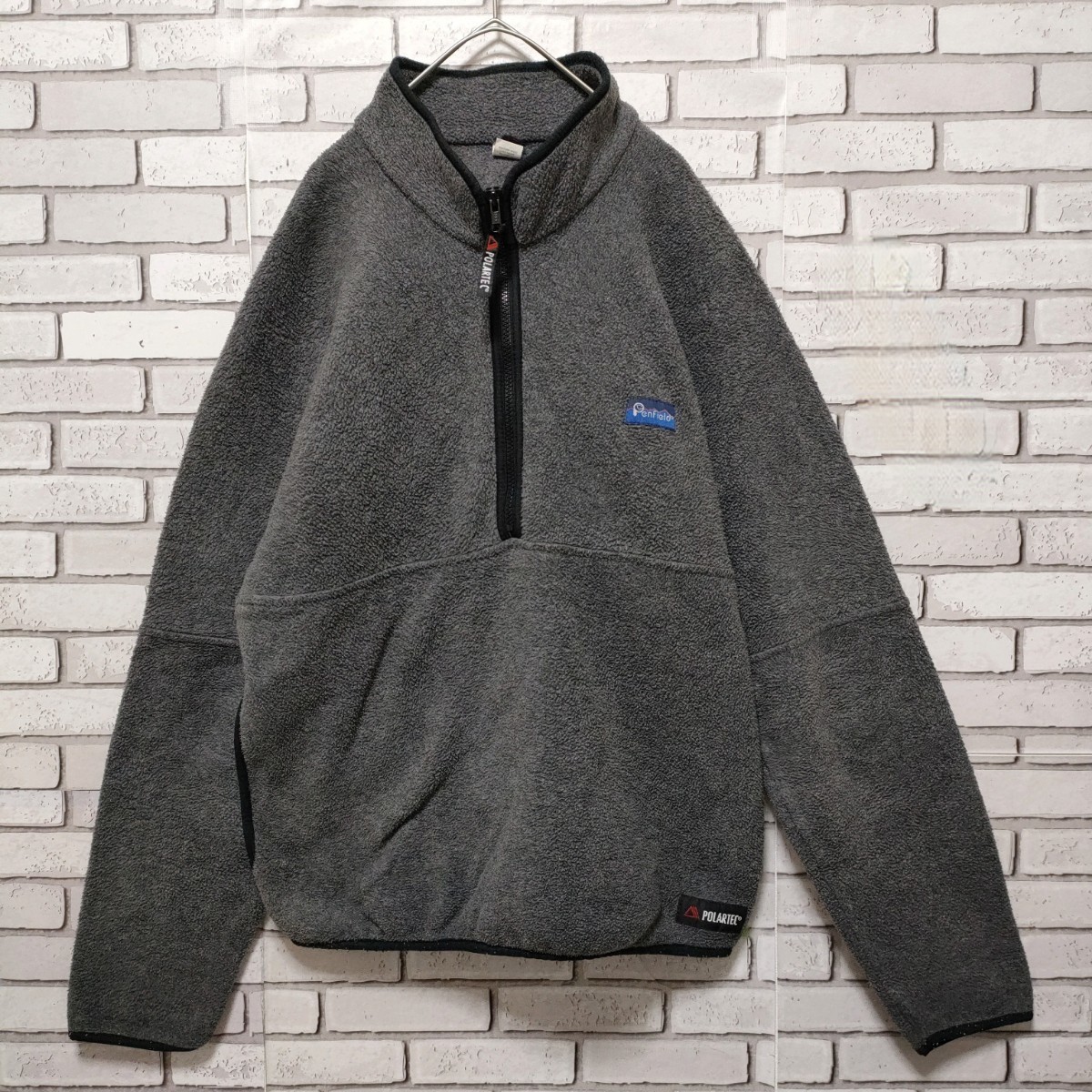 Penfield（ペンフィールド） ハーフジップフリースジャケット L（USA） グレー（Fb3）灰色プルオーバー フリース_画像2