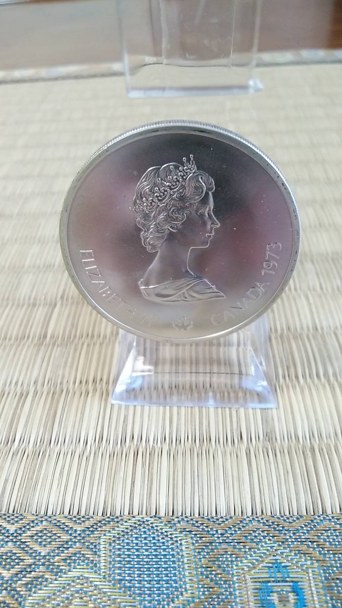 モントリオールオリンピック1976年カナダ記念コインエリザベス2世銀貨10ドル_画像2