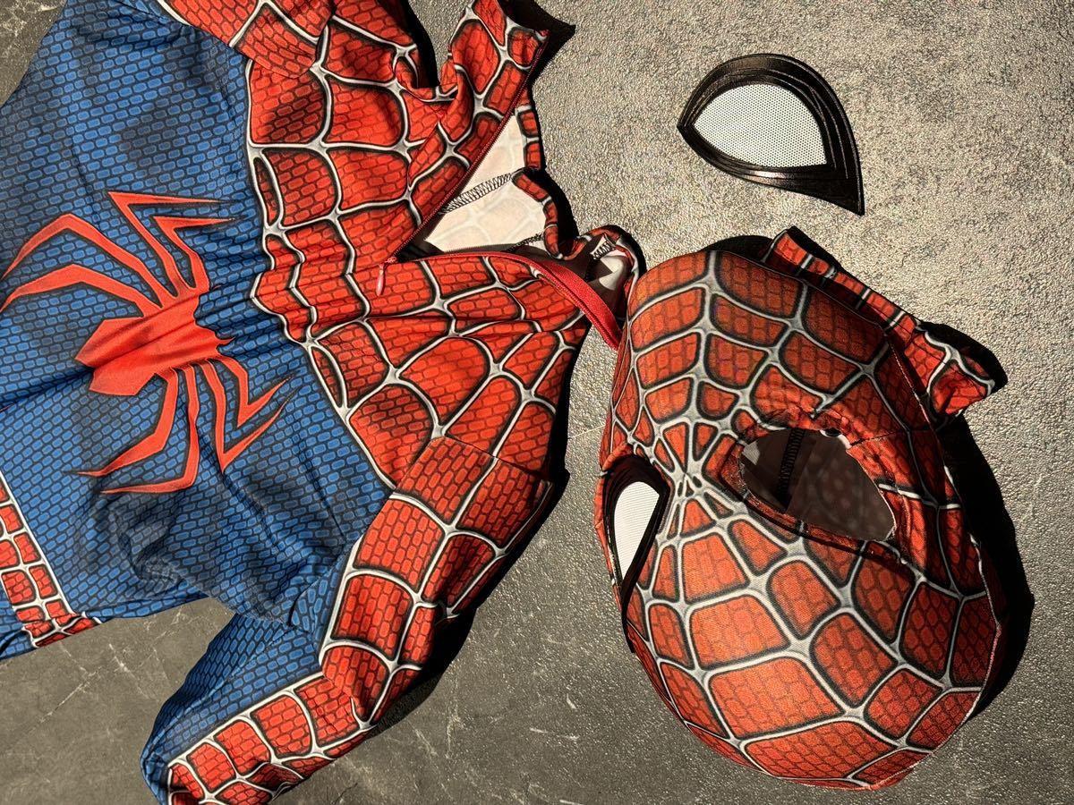 スパイダーマン スーツ コスプレ メンズL 170-189cm フェイス スパイダーマン スーツ コスプレ メンズL 170-189cm フェイス