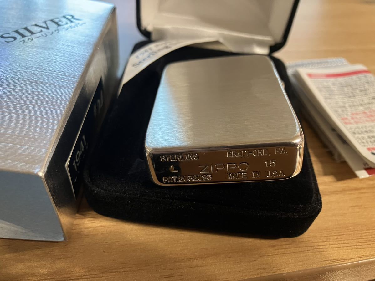 ラスト1個!! ZIPPO スターリング シルバー ジッポー ライター 純銀 正規品 喫煙具 1941レプリカ サテン 艶消_画像3