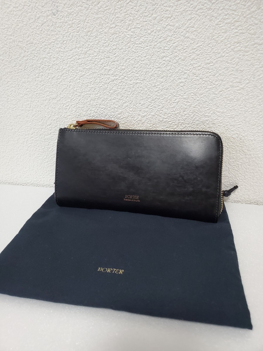  regular price 39,600 beautiful goods ( several times use item ) PORTER Porter Yoshida bag FILM LONG WALLET film long wallet F54 product number 187-01347