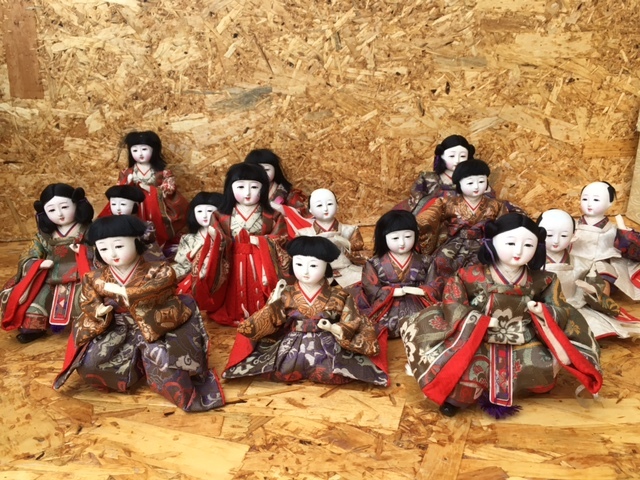 ＜送料込＞古い ひな祭りセット 雛人形　ひな人形　雛祭り　共箱　日本人形 着物 アンティーク　レトロ_画像1