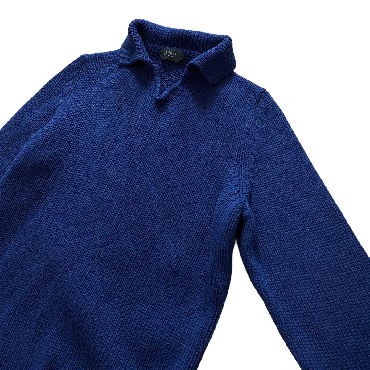  прекрасный товар ZANONE The no-ne Skipper цвет средний мера вязаный свитер мужской 46 S~M