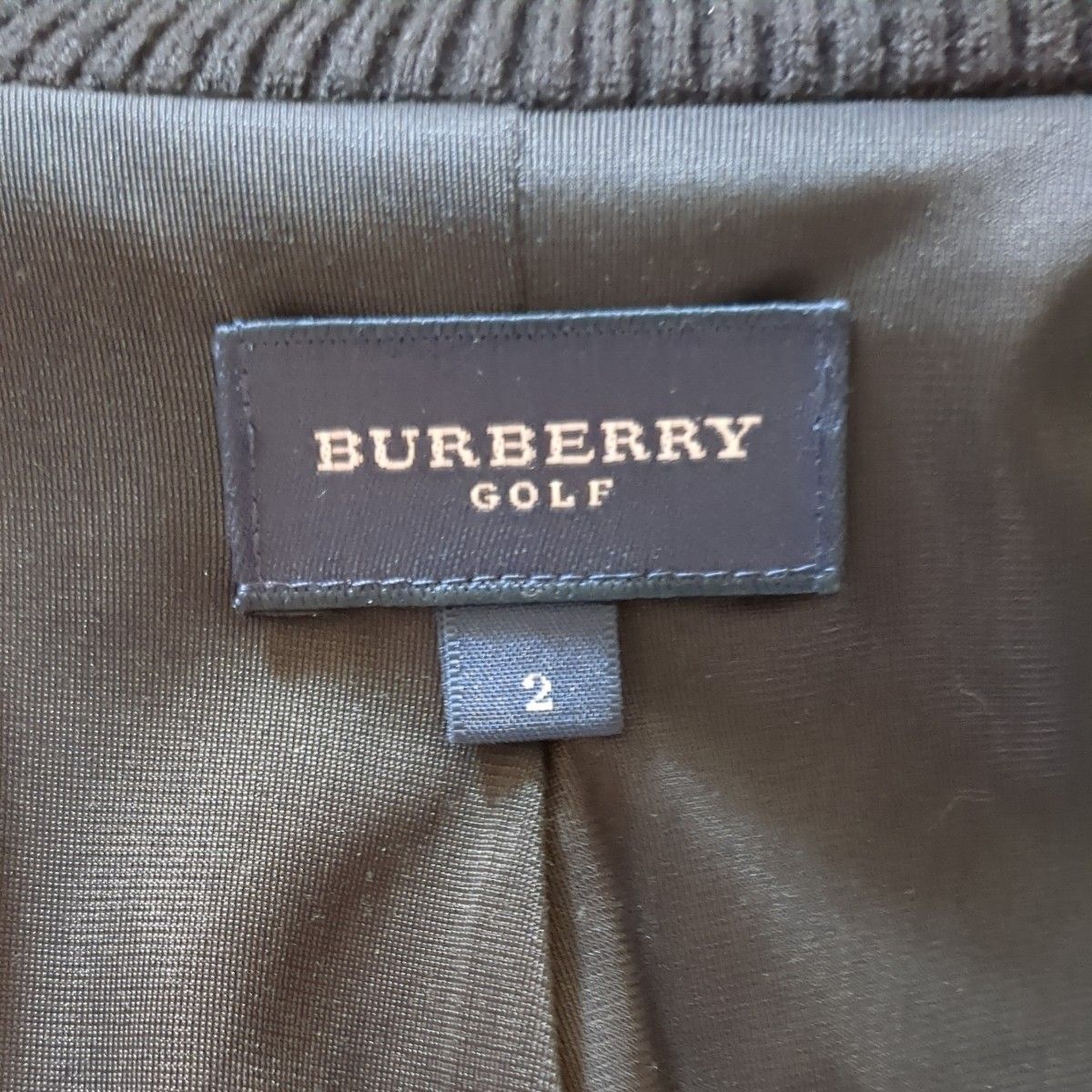 BURBERRY GOLF  バーバリーゴルフニット系異素材　ジップアップジャケット　ブラック