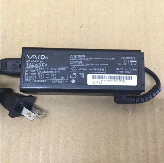 [2308227809]VAIO original AC adaptor VJ8AC10V9 5V~1A 10.5V~3.8A Pro 13/11