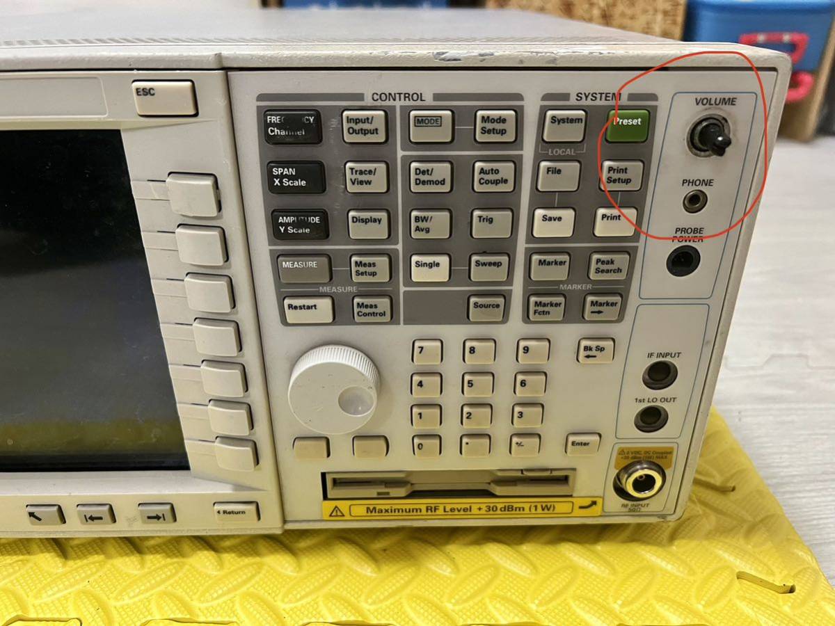 Agilent E4445A PSA Spectrum Analyzer スペクトラムアナライザー 動作未確認_画像4