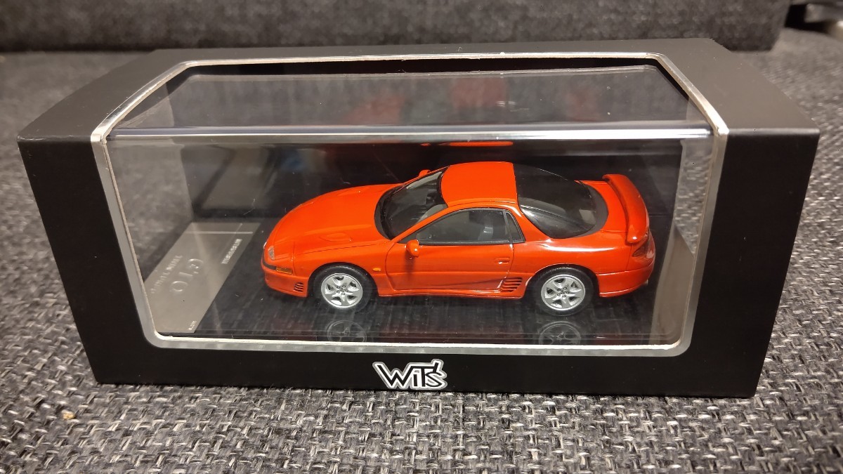 WiTs1/43三菱GTOツインターボ 1990 TWIN ミニカー TURBO W373 パッションレッド