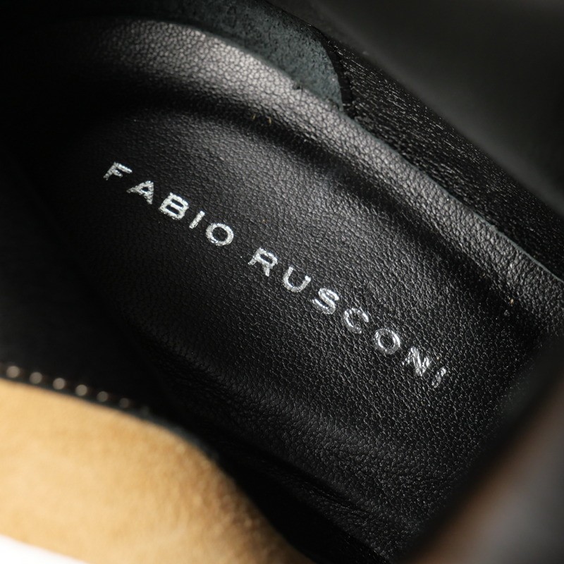 TG8971*《未使用》ファビオルスコーニ Fabio Rusconi*37(24cm相当)*レザーショートブーツ*サイドジップ*チャンキーヒール*LENA455*ブラウン_画像7