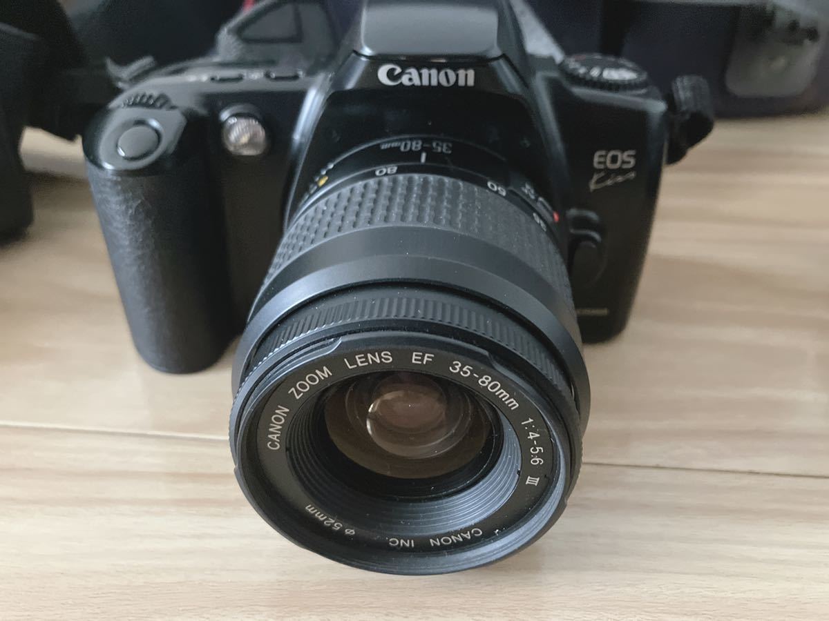 Canon キャノン EOS Kiss PANORAMA 35-80mm 75-300mm 1.4.5-5.6Ⅱ カメラ レンズ2点　付属品あり_画像2