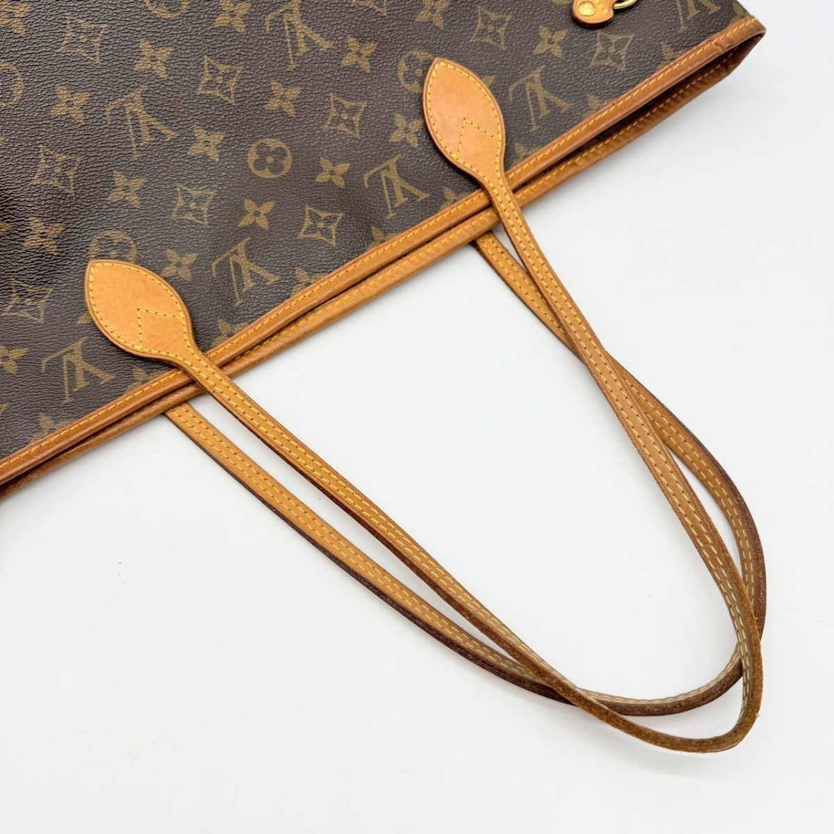 極美品☆ LOUIS VUITTON ルイ ヴィトン ネヴァーフルMM モノグラム トートバッグ ショルダーバッグ 大容量 ブラウン キャメル 通勤 通学 LV_画像5