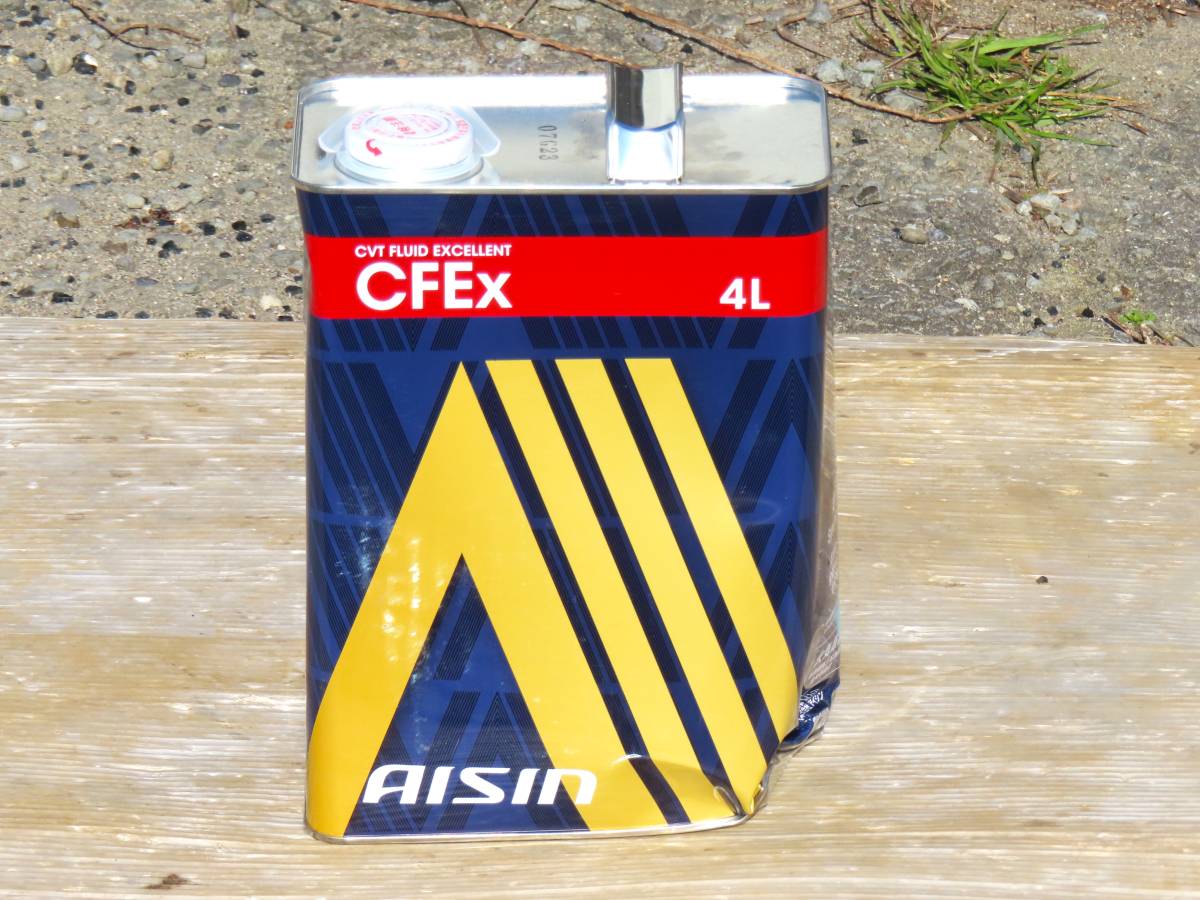 本州送料無料！ アイシン AISIN CVT FLUID EXCELLENT CFEX Synthetic Oil CVTオイル 金属ベルトタイプCVT 用 / 4L 缶 缶凹み有り! / NO4_画像1