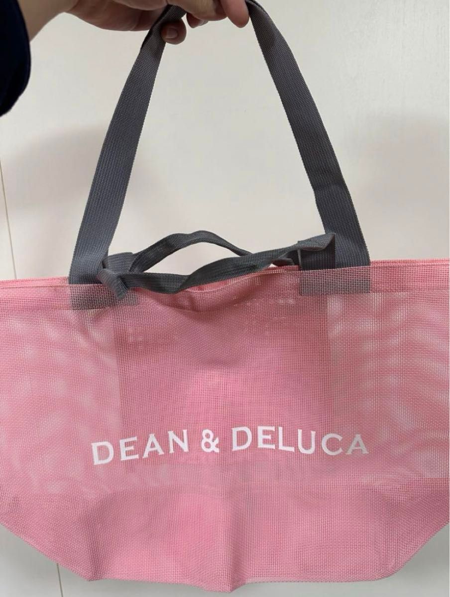 DEAN&DELUCA ディーン&デルーカ メッシュトートバッグ ピンク　L