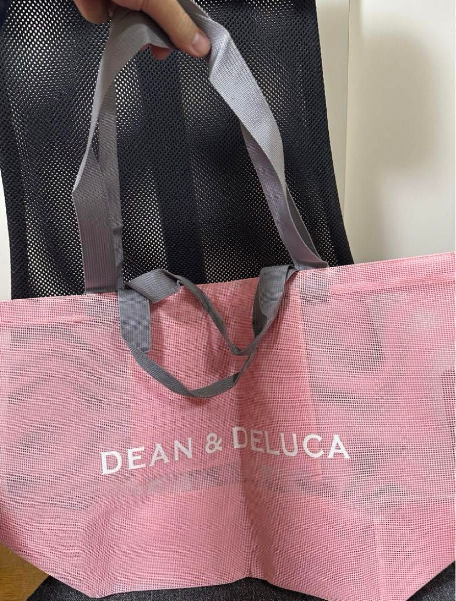 DEAN&DELUCA ディーン&デルーカ メッシュトートバッグ ピンク　L