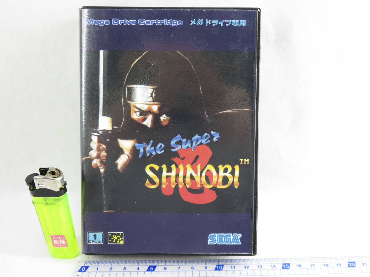 セガ メガドライブ ソフト ザ スーパー 忍 | 動作確認済 現状品 SEGA MD MEGA DRIVE THE SUPER SHINOBI メガドライブ用ソフト 取説 箱付_画像1