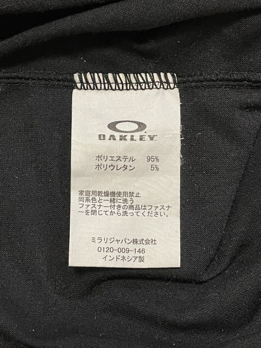 オークリー OAKLEY Tシャツ 半袖 ロゴTシャツ ブラック 薄手 Lサイズ ム95_画像4