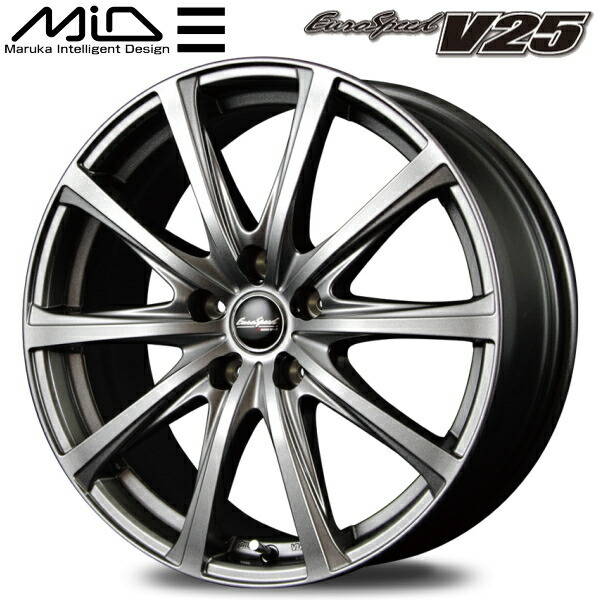 MID EuroSpeed V25 ホイール1本 メタリックグレー 5.0J-13インチ 4穴/PCD100 インセット+35_画像1