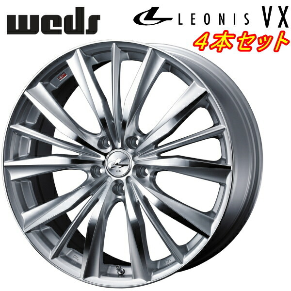 Weds LEONIS VX ホイール4本 ハイパーシルバー/ミラーカット 7.0-18インチ 5穴/PCD114.3 インセット+53_画像1