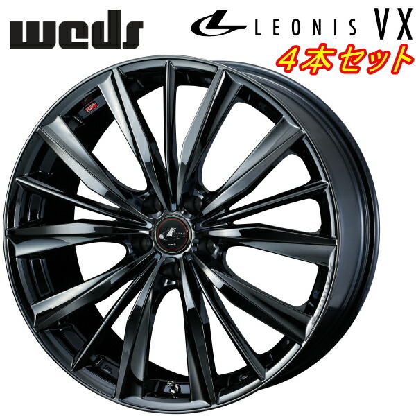 Weds LEONIS VX ホイール4本 ブラックメタルコートI 7.0-18インチ 5穴/PCD114.3 インセット+47_画像1