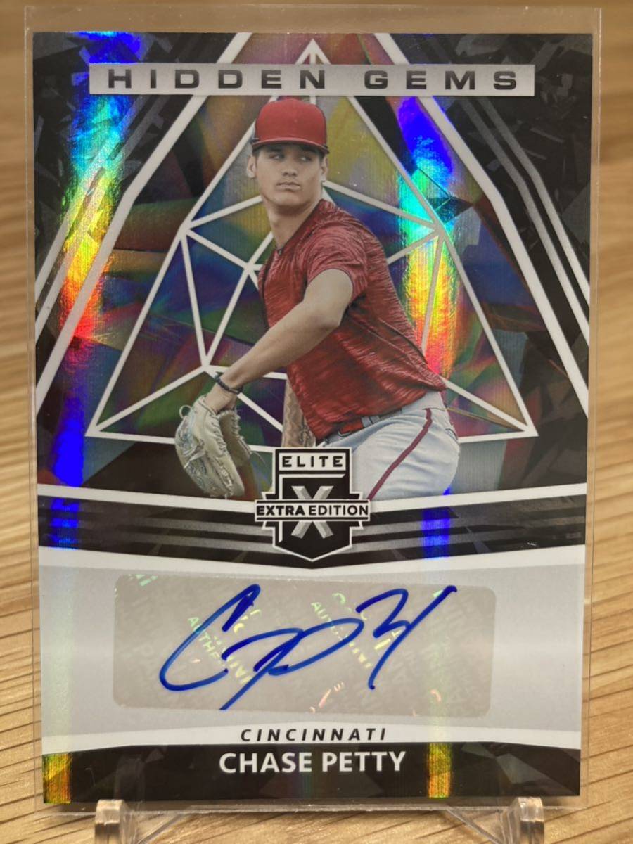 Chase Petty 2022 Panini Elite Extra Edition Hidden Gems Auto Baseball MLB 直筆サイン_画像1