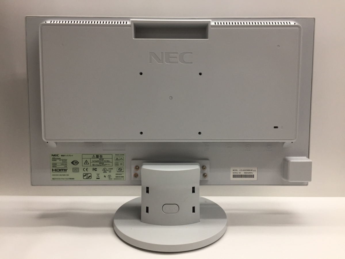 NEC 22インチワイド液晶モニタ LCD-AS223WM HDMI端子　スピーカー内蔵　フルHD高解像度22型　複数　動作品_画像2