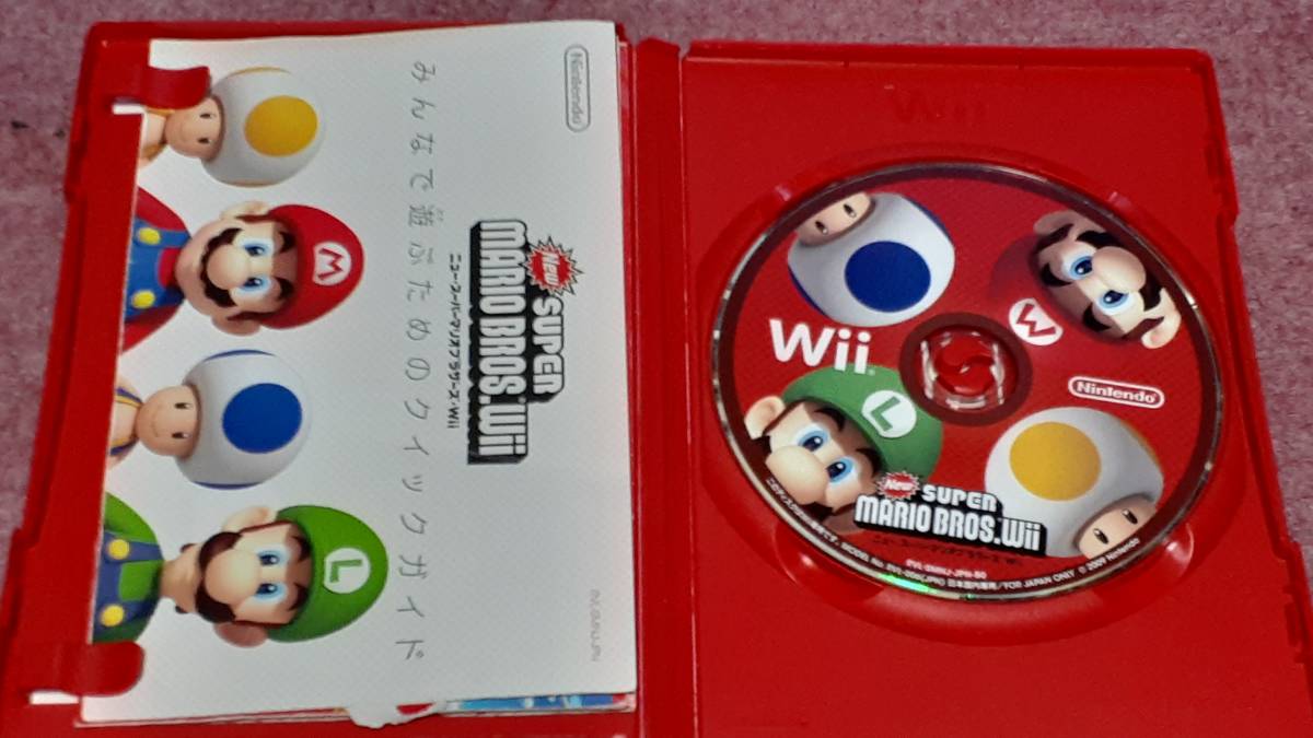 ◎　Wii　難あり！【Ｎｅｗ　ＳＵＰＥＲ　ＭＡＲＩＯ　ＢＲＯＳ．Ｗｉｉ】箱/説明書/動作保証付/2枚までクイックポストで送料185円_画像4