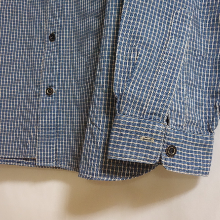 【定価1.8万 ORGUEIL オルゲイユ インディゴチェック ワークシャツ OR-5001B 40】Classic Plaid Shirt_画像4