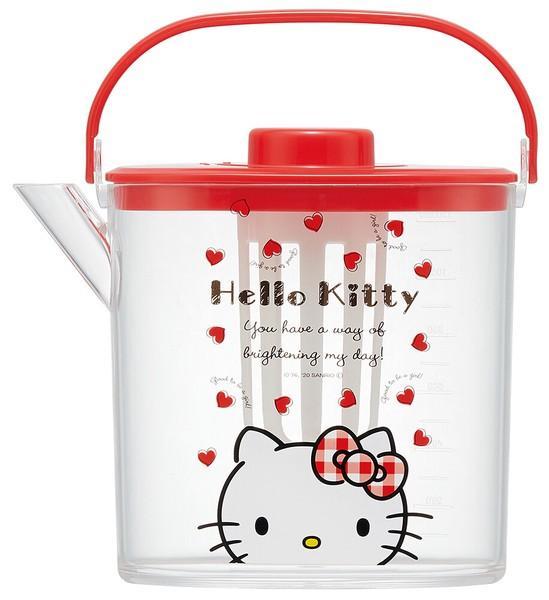  Hello Kitty tea strainer attaching cold tea pot cold flask . hot water OK 1.2L pitcher KT Red Heartske-ta-