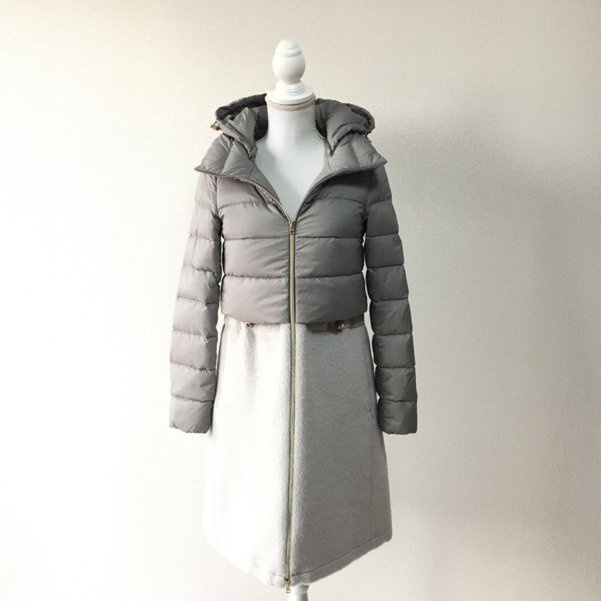 新品同様 近年 HERNO ヘルノ 異素材 コンビ ダウン コート 新品同様 近年 HERNO ヘルノ 異素材 コンビ ダウン コート