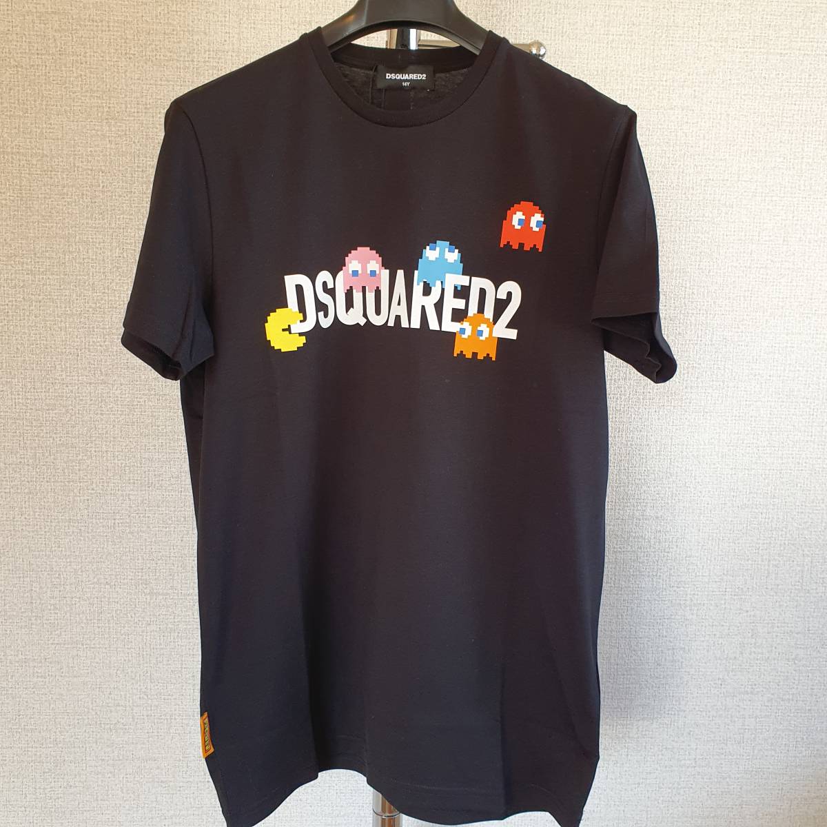 【新品・未使用】DSQUARED2 KIDS x Pac-man コットンTシャツ　ブラック　14Y　DQ2166D00MV