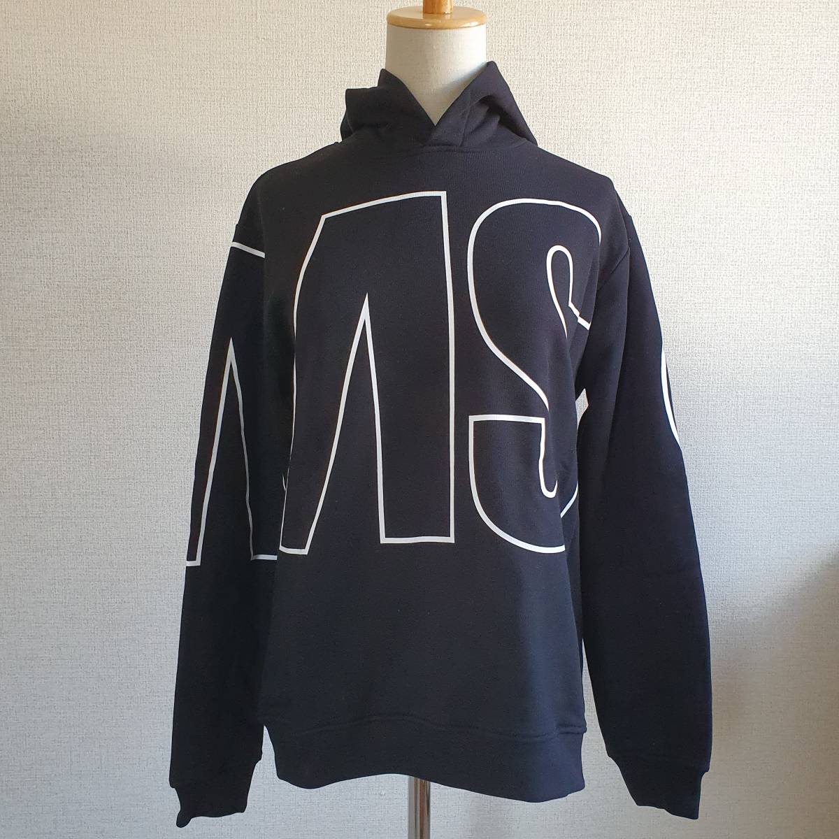 [ new goods * unused ]MSGM KIDS big Logo Parker black 14Y 025304