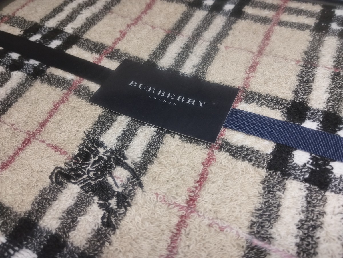 バーバリー　BURBERRY　バスタオル　綿　60×120cm　　生活雑貨　未使用　長期保管品　西川産業　チェック　民間整理品b_画像8